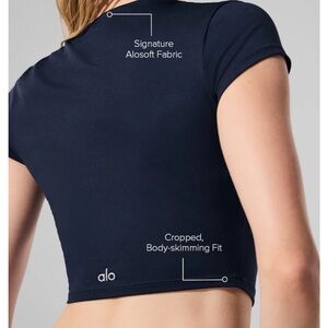 ALO Yoga Dark Blue Crop Top